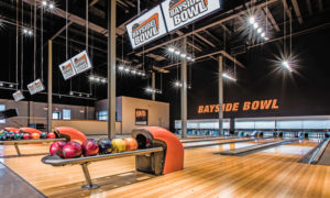 Bowling lanes. Photo Provided by Bayside Bowl