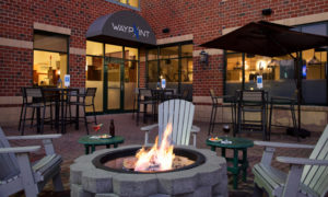 Outdoor Seating and Firepit. Photo Provided by Embassy Suites by Hilton