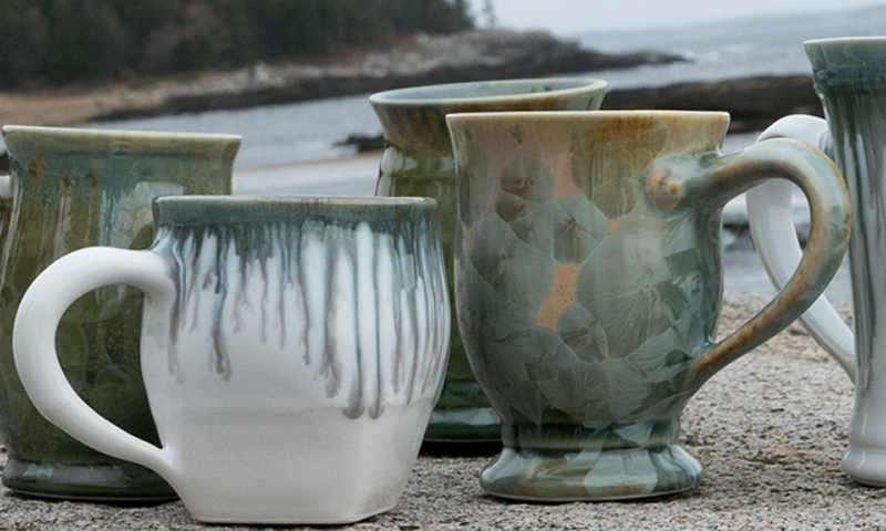 Mugs. Photo Provided by Edgecomb Potters Mugs. Photo Provided by Edgecomb Potters