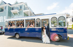 Wedding Party on Trolley. Photo Credit: Artifact Images