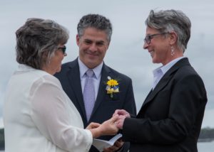 Wedding Couple at Ceremony. Photography by: Mallory Richter of Brunswick