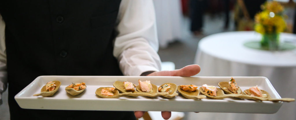 Waiter with tray, Photo Credit: Focus Photography