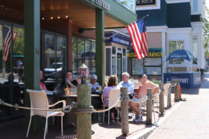Outdoor Dining at Linda Bean. Photo Credit: Amy Tolk