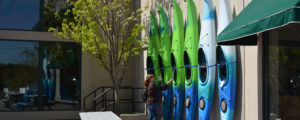 Kayaks Outside L.L.Bean, Photo Credit: Amy Tolk