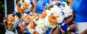 Bridesmaids with Bouquets. Photo Credit: Focus Photography