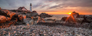 Portland Head Light Against the Rocky Shore, Photo Credit: Benjamin Williamson