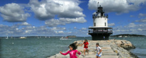 Spring Point Light with Kids Playing, Photo Credit: Chris Lawrence