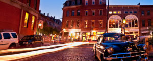 Cars Parked Along Cobblestone Street in the Old Port, Photo Credit: Cynthia Farr-Weinfeld