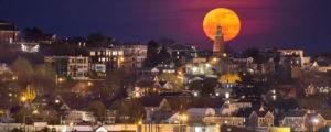 Full Moon Behind the Portland Observatory, Photo Credit: Benjamin Williamson