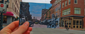 Portland Street Through Historic Photo Overlay, Photo Credit: Corey Templeton