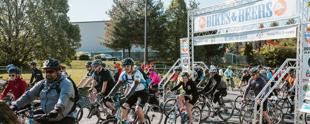 Bikes & Beers Event Starting Line, Photo Credit Bikes & Beers and Allagash Brewing