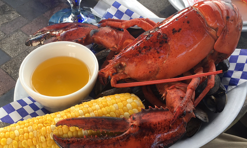 Plated Lobster Meal with Butter and Corn, Photo Courtesy of Robert Witkowski