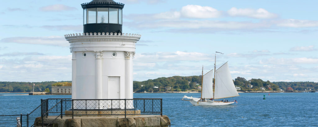 Bug Light and Schooner Behind