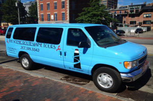 Tour Bus Downtown, Photo Courtesy of: The-Scenic-Route-Maine-Tours