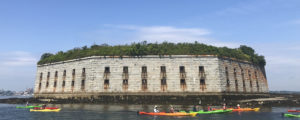 Kayakers in Front of Fort Gorges Military Fort, Photo Courtesy of GLP Films