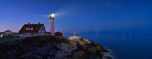 Portland Head Light at Night, Photo Courtesy of CFW Photography