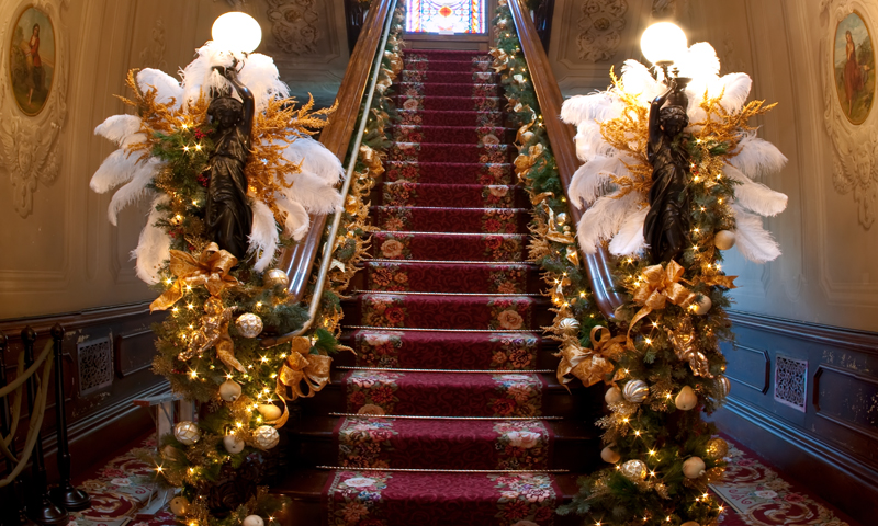 Victoria Mansion Red Staircase, Photo Courtesy of CFW Photography