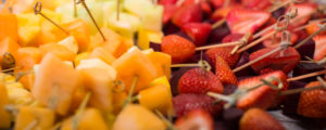 Plated Fruit Display at Meeting, Photo courtesy of Focus Photography