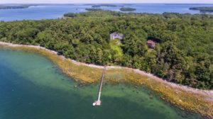 Drone Waterview over Casco bay, Photography by Peter G. Morneau