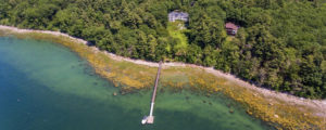 Drone Waterview over Casco bay, Photography by Peter G. Morneau