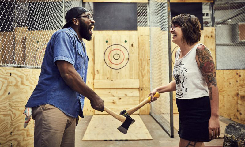 Axe Throwing, Photo Courtesy of the Axe Pit