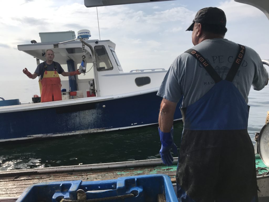 Two Lobsterman Meeting on Casco Bay, Photo Courtesy of Visit Portland / GLP Films