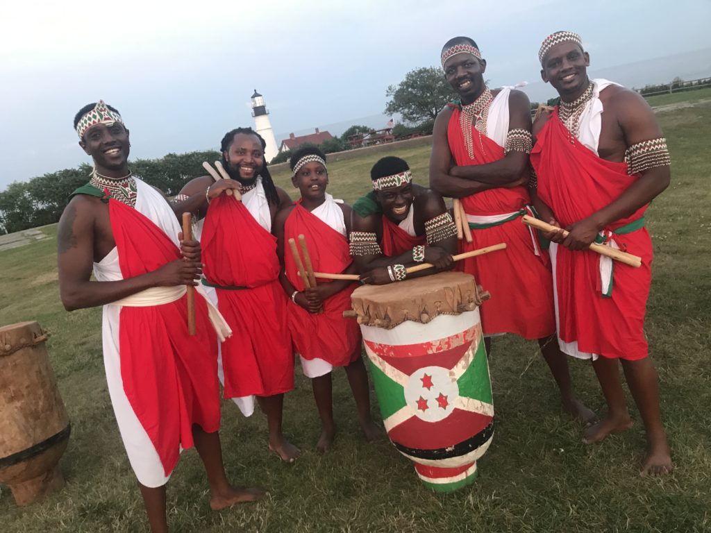 Burundi Drummers in Front of Portland Head Light, Photo Courtesy of Visit Portland / GLP Films