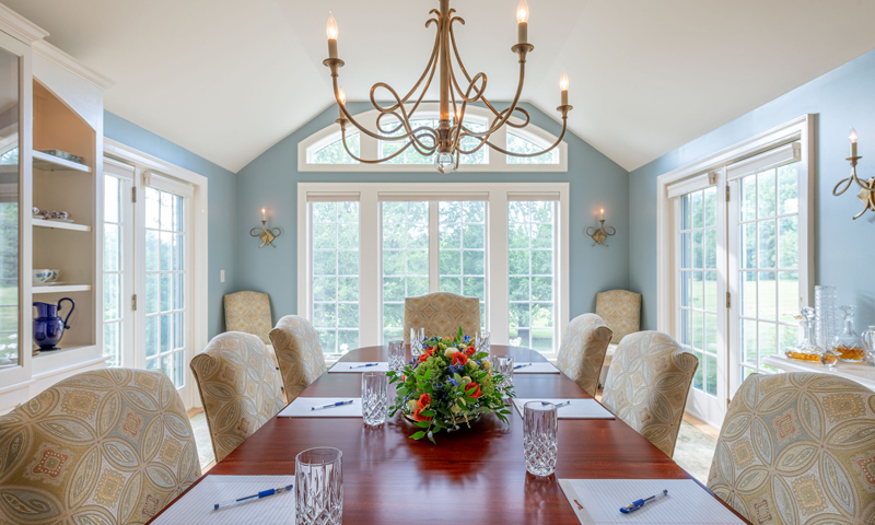 Indoor Conference Room at Mowfield, Photo Credit: Peter Morneau