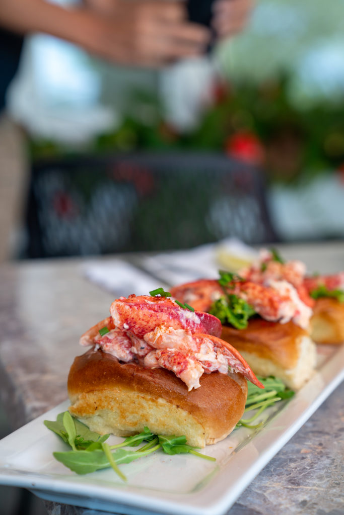 A Row of Mini Lobster Rolls on Peaks Island, Photo Courtesy of Visit Portland / GLP Films