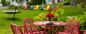 Maine Stay Inn Cottages Outside Lounge Area Photo Courtesy of Kennebunkport Captains Collection