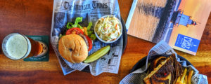 Grittys Brewpub Burger and Coleslaw, Photo Credit: Capshore Photography