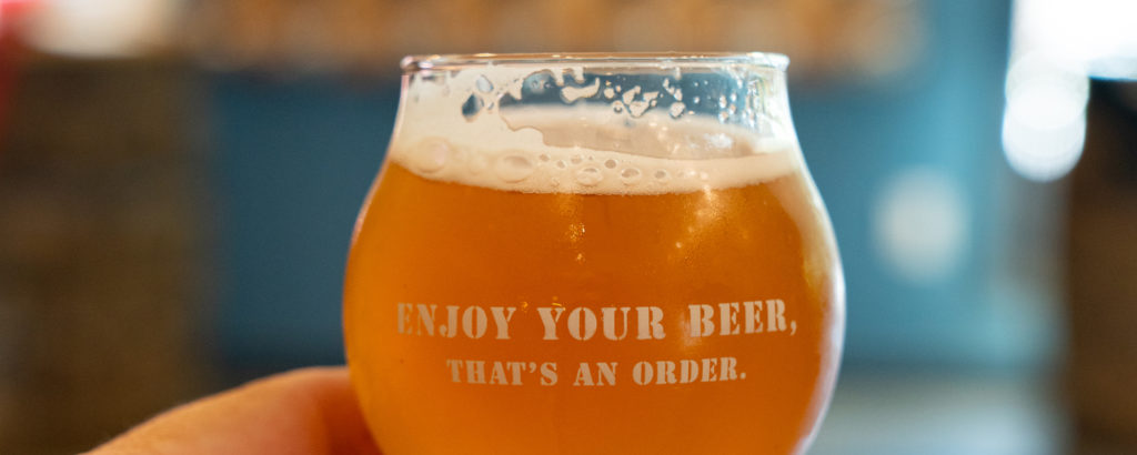 A Sample of Beer in a Glass Saying,, 'Enjoy Your Beer', Photo Courtesy of Kirsten Alana / GLP Films A Sample of Beer in a Glass Saying,, 'Enjoy Your Beer', Photo Courtesy of Kirsten Alana / GLP Films