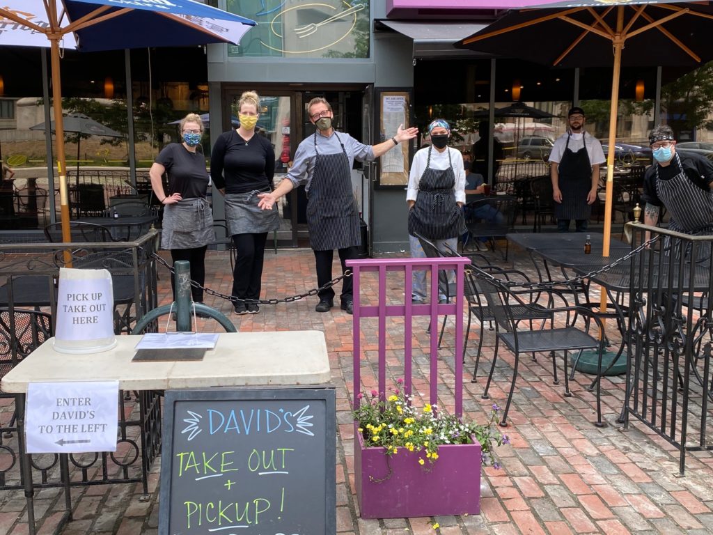 Outdoor seating at David's Restaurant, Photo courtesy of David Turin