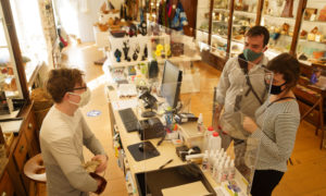 Customers in Masks at Maine Craft Portland Photo Courtesy of Good Maine