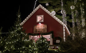 Northern Lights Red Barn, Photo Courtesy of Visit Freeport