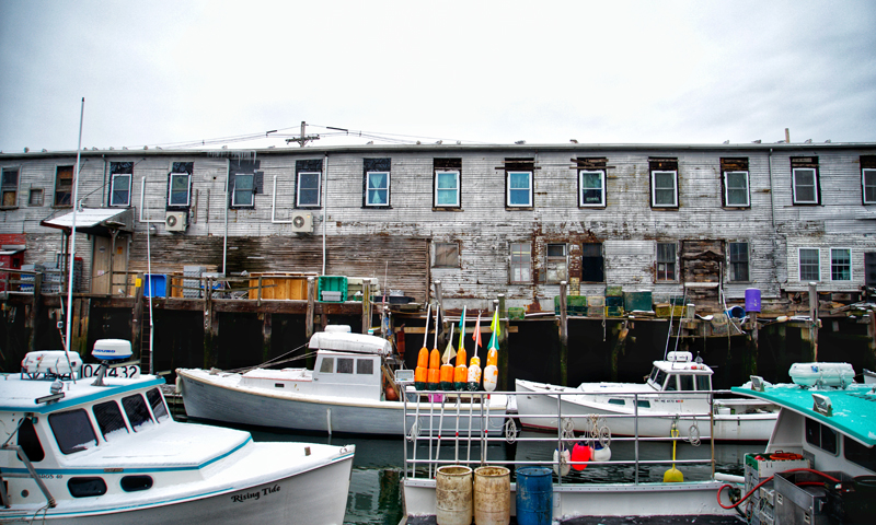 Boats on Custom House Wharf on Portland's Working Waterfront in Winter, Photo Credit: Capshore Photography