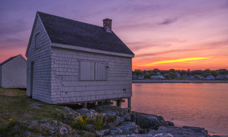Willard Beach lobster shack beside colorful sunset, Photo Credit: CFW Photography