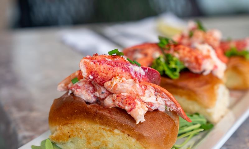 A Row of Mini Lobster Rolls on Peaks Island, Photo Courtesy of Kirsten Alana / GLP Films