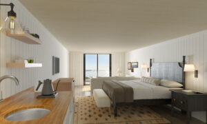 Bluebird Ocean Point Inn Guestroom. Photo Credit: Lark Hotels