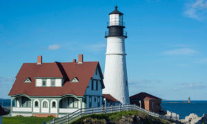 Close-up of Portland Head Light, Photo Courtesy of Summer Feet Cycling