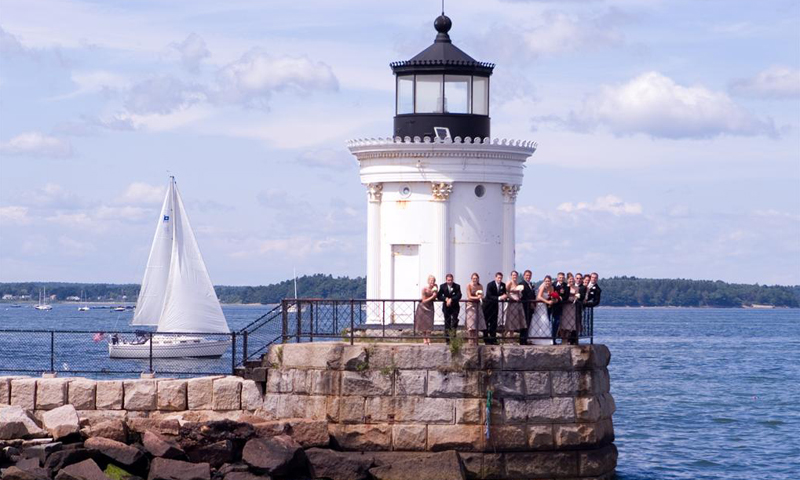 Family Gathered at Lighthouse for Wedding, Photo Credit: Focus Photography