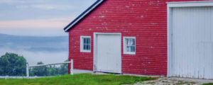 Red Barn with Bright Skies, Photo Credit: Peter G. Morneau Photography