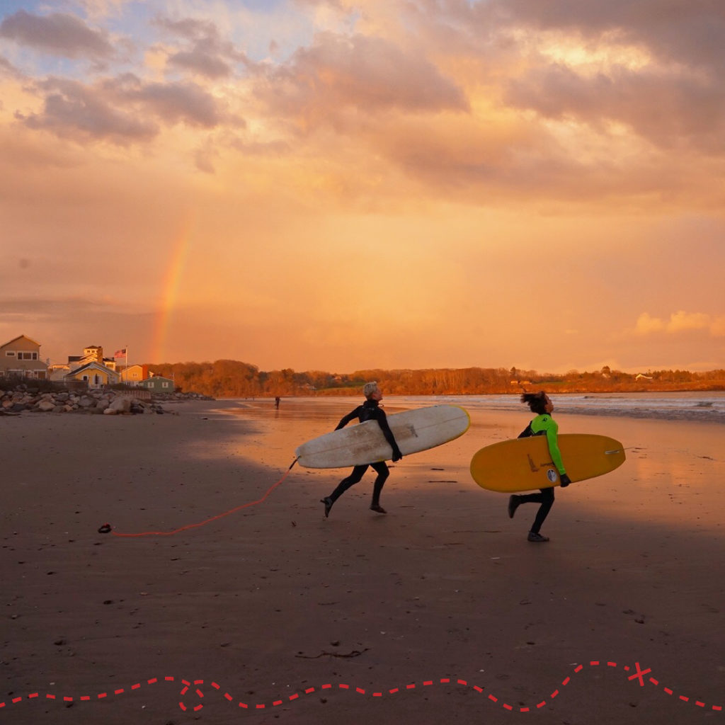 Wander South, Higgins Beach surfers. Photo Credit: Lisa Jesmain Photography