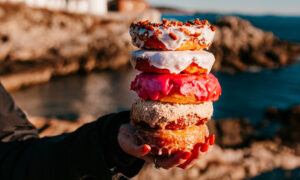 Donuts at Portland Head Light. Photo Provided by The Holy Donut