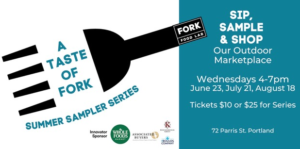 A Taste of Fork Summer Sampler Logo, Provided by Fork Food Lab