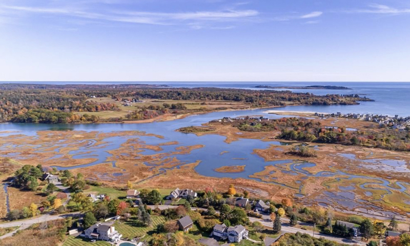 Ariel Shot of Scarborough Marsh, Photo Credit: Peter G. Morneau