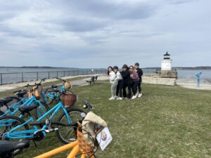 Group at Lighthouse. Photo Credit: Leah Day