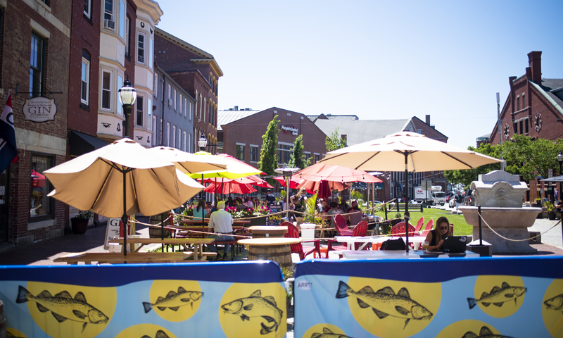 Outdoor Seating Downtown - Photo Credit Capshore Photography