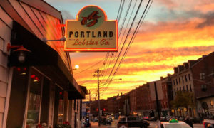 Street sign at sunset, Photo Credit: Portland Lobster Company