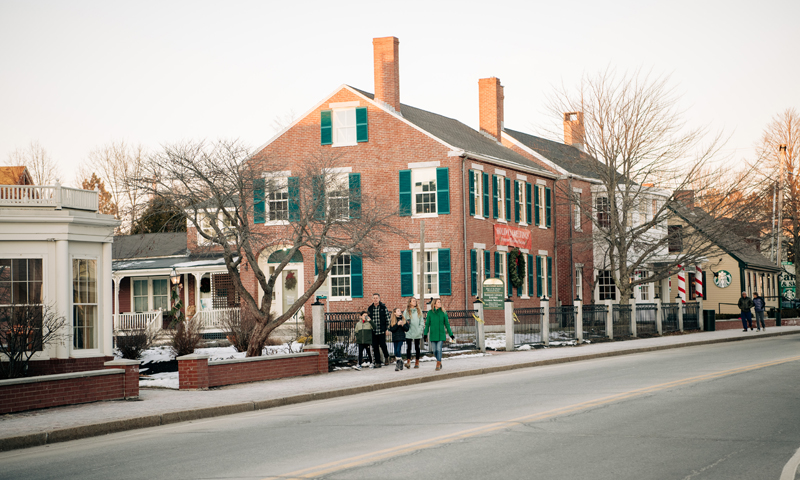 Freeport Village Downtown in Winter. Photo Courtesy of Visit Freeport